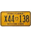 Tablica rejestracyjna USA Pennsylvania Keystone State Yellow