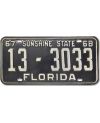 Tablica rejestracyjna Florida Sunshine State 1968 Black 13-3033