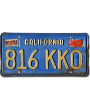 Tablica rejestracyjna USA California Blue 816 KKO