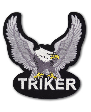 Moto nášivka Orel stříbrný Triker 12 cm x 11 cm