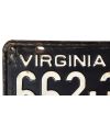 Tablica rejestracyjna USA Virginia 1960 Black 662-357 c