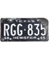 Tablica rejestracyjna USA Texas 1968 Hemisfair RGG 835