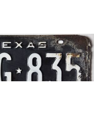 Americká SPZ Texas 1968 Hemisfair RGG 835 rear c