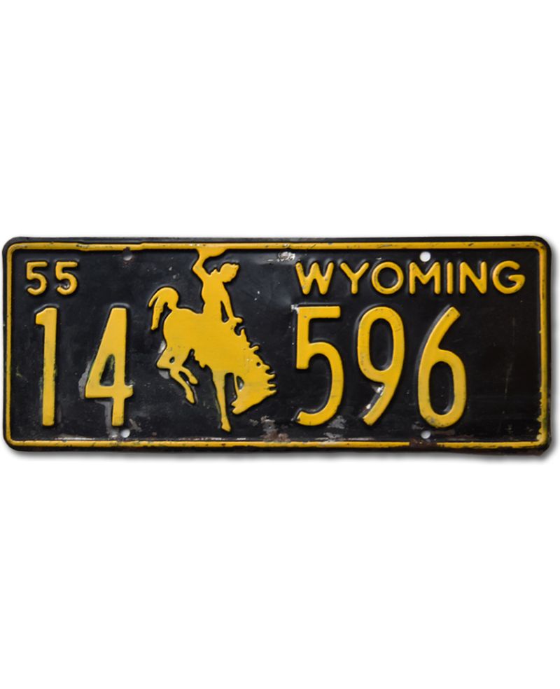 Americká SPZ Wyoming 1955 Black 14-596