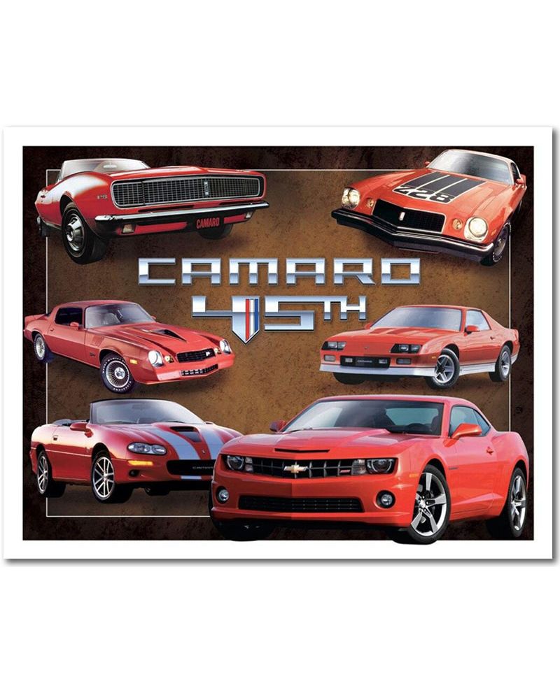 Tablica metalowa Camaro 45th anniversary 32 cm x 40 cm