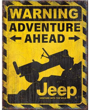 Tablica metalowa Jeep Adventure Ahead 32 cm x 40 cm