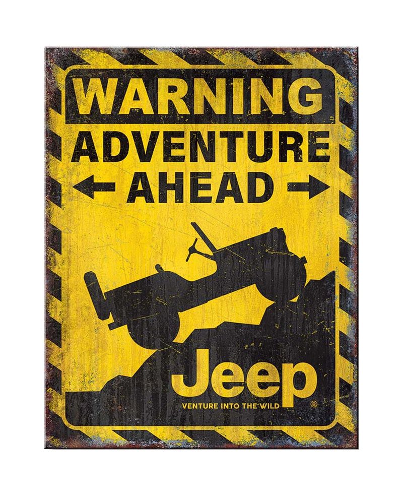 Tablica metalowa Jeep Adventure Ahead 32 cm x 40 cm