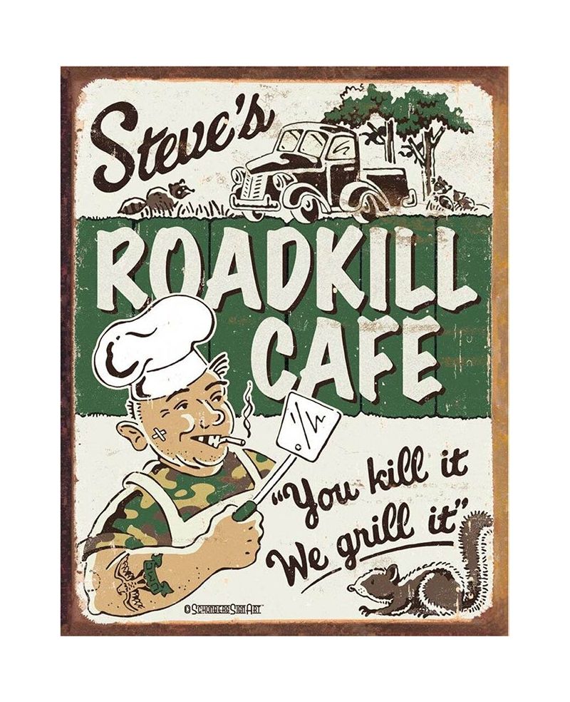 Tablica metalowa Roadkill Cafe 32 cm x 40 cm