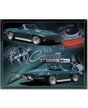 Tablica metalowa Chevrolet Corvette 1965 Stingray 30 cm x 38 cm