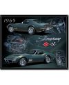 Tablica metalowa Chevrolet Corvette 1969 Stingray 30 cm x 38 cm