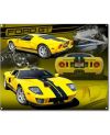 Plechová cedule Ford GT yellow 30 cm x 38 cm