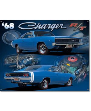 Tablica metalowa 1968 Dodge Charger 30 cm x 38 cm