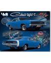 Tablica metalowa 1968 Dodge Charger 30 cm x 38 cm