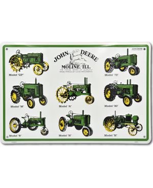 Tablica metalowa John Deere Models 30 cm x 45 cm