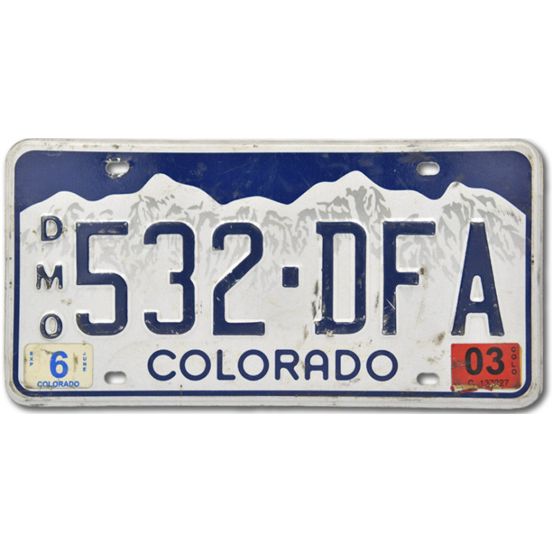 Tablica rejestracyjna USA Colorado Blue Mountains