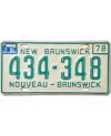 Kanadyjska tablica rejestracyjna New Brunswick 1978 Nouveau 434-348