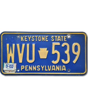 Tablica rejestracyjna USA Pennsylvania Keystone State Blue