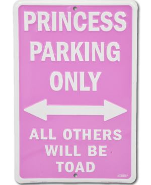 Tablica metalowa Princess Parking 20 cm x 30 cm