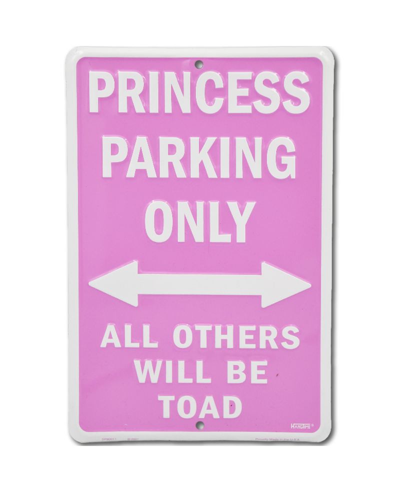 Tablica metalowa Princess Parking 20 cm x 30 cm