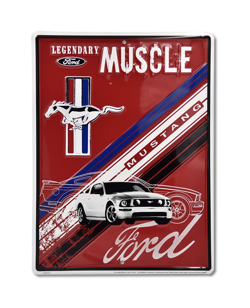 Plechová cedule Ford Mustang Legendary Muscle 30 cm x 40 cm a