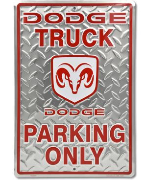 Plechová cedule Dodge Truck Parking 30 cm x 45 cm a