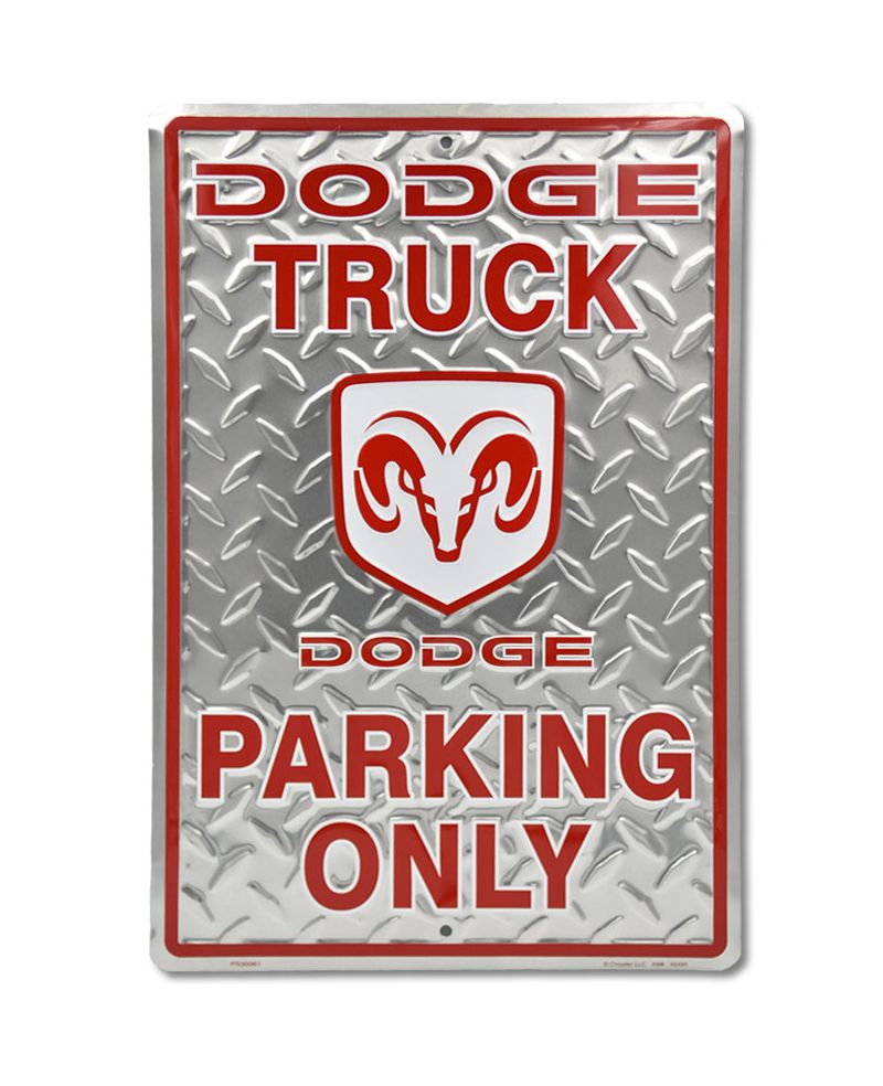 Plechová cedule Dodge Truck Parking 30 cm x 45 cm a