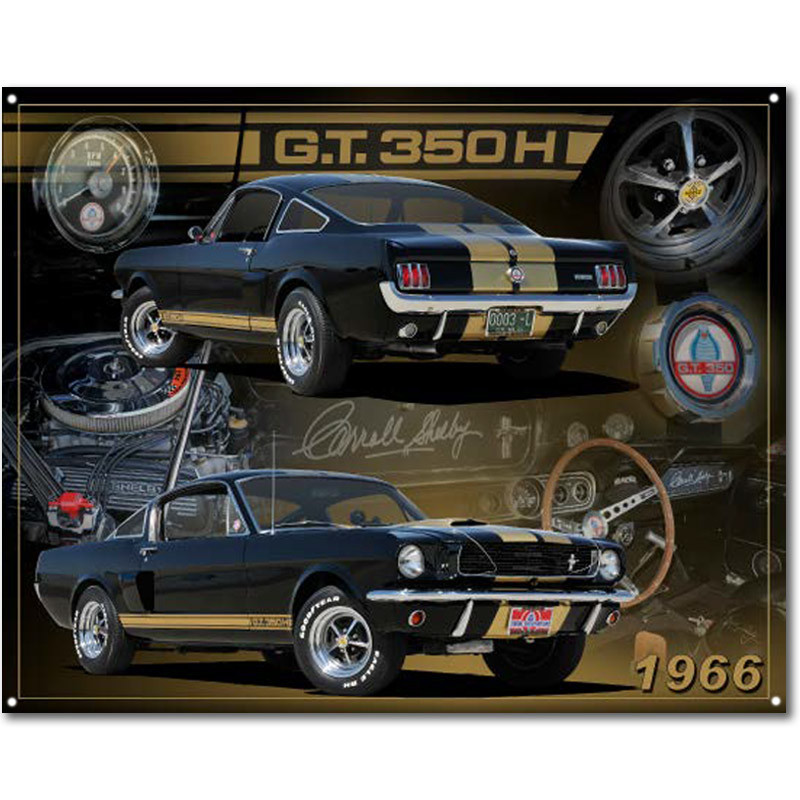 Plechová cedule 1966 Shelby G.T. 350H 30 cm x 38 cm