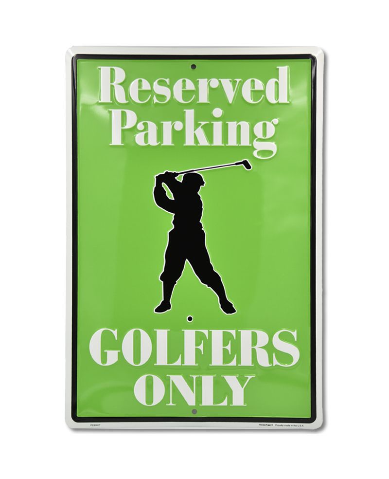 Plechová cedule Golfers Only Reserved Parking 45 cm x 30 cm