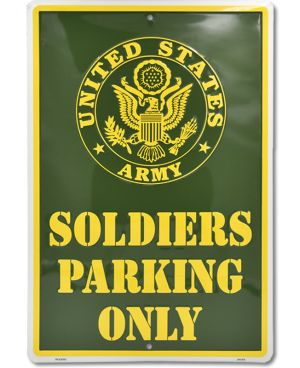 Plechová cedule Soldiers Parking Only 30 cm x 45 cm