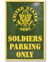 Tablica metalowa Soldiers Parking 30 cm x 45 cm a