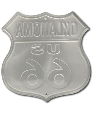 Tablica metalowa Route 66 Oklahoma Shield 30 cm x 30 cm b