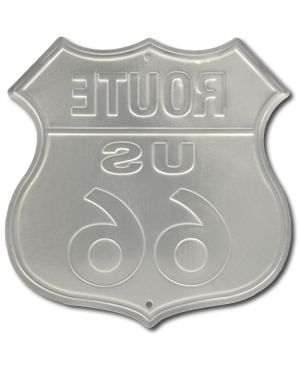 Plechová cedule Route 66 Shield 30 cm x 30 cm b