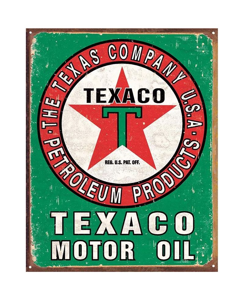 Tablica metalowa Texaco Oil Weathered 32 cm x 40 cm