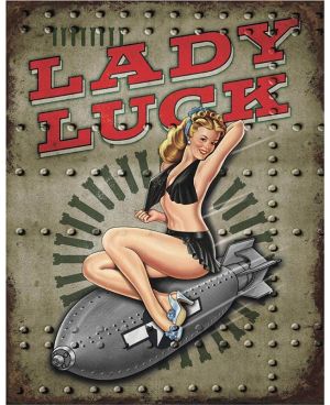 Tablica metalowa Legends Lady Luck 40 cm x 32 cm