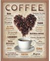 Tablica metalowa Heart Coffee 40 cm x 32 cm