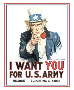 Tablica metalowa Uncle Sam I Want you 40 cm x 32 cm a