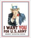 Tablica metalowa Uncle Sam I Want you 40 cm x 32 cm a