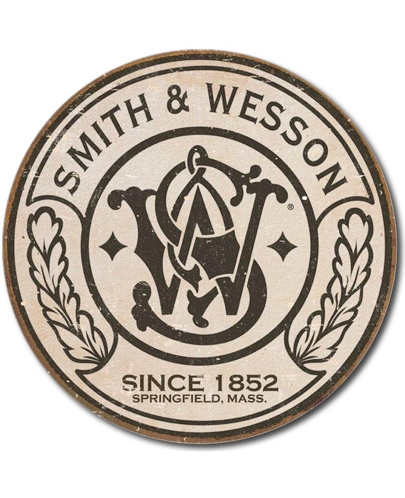 Plechová cedule Smith & Wesson Round 28 cm