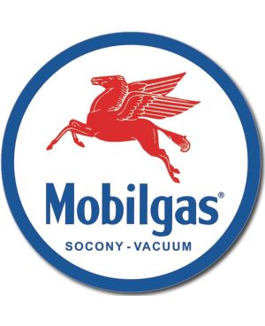 Plechová cedule Mobilgas Pegasus round 30cm