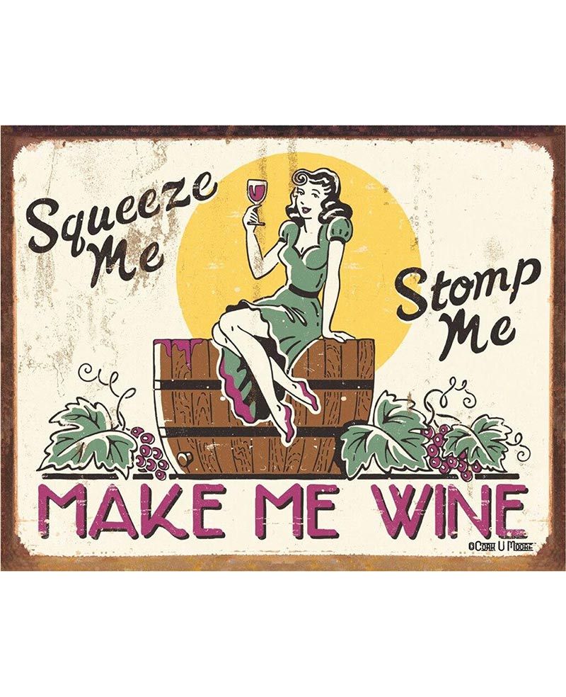 Tablica metalowa Moore - Make me Wine 40 cm x 32 cm a