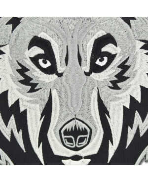 Moto nášivka Silver Wolf na záda 24 cm x 19 cm