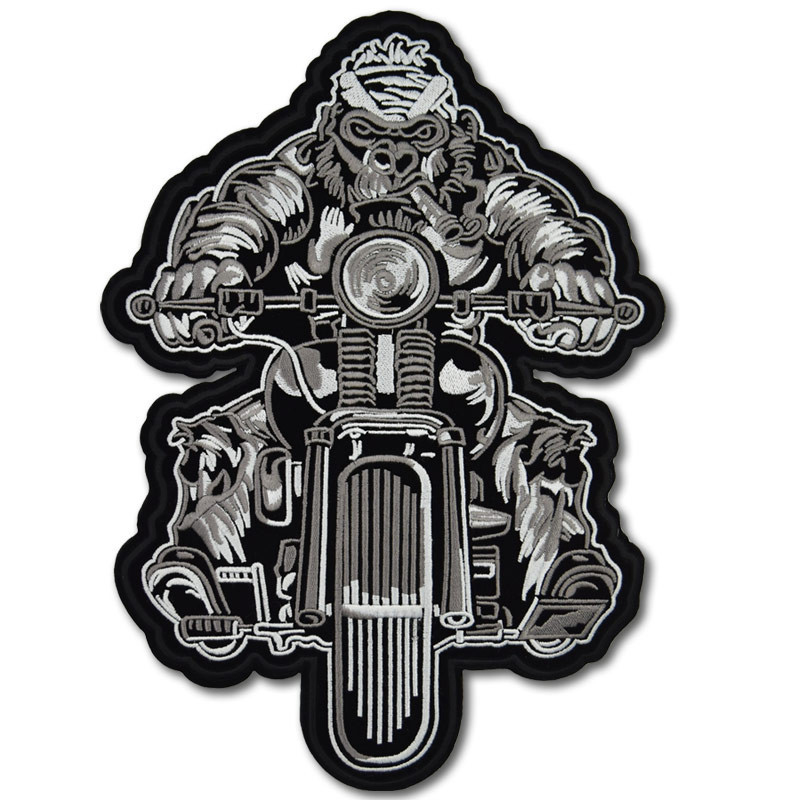 Moto nášivka Gorilla on Bike XXL na záda 28 cm x 20 cm
