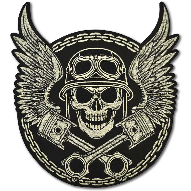 Moto nášivka Piston Wings XXL na záda 31 cm x 28 cm