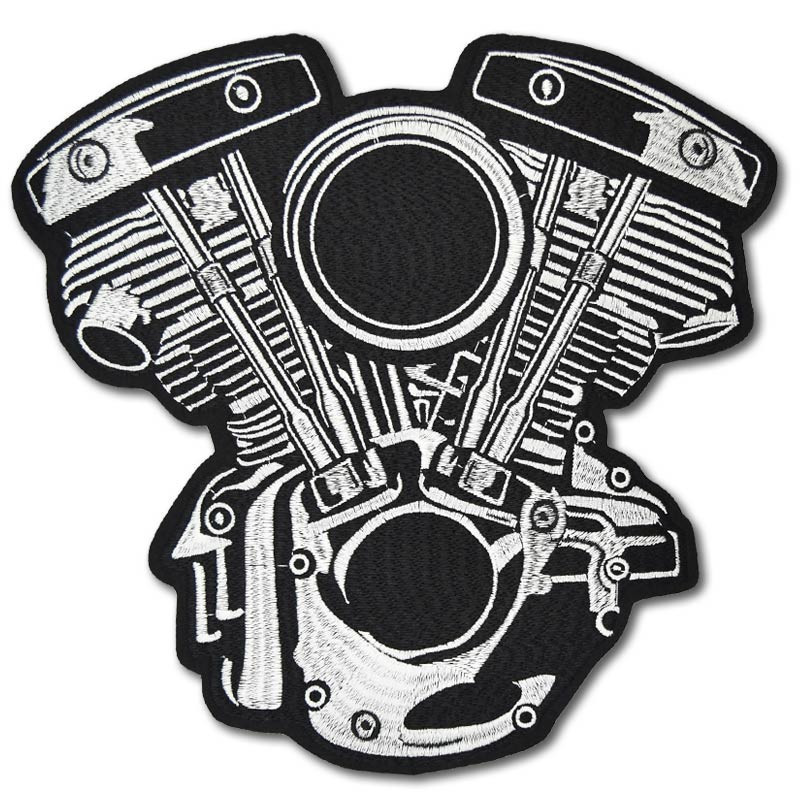 Moto nášivka Panhead Engine na záda 29 cm x 28 cm