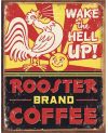 Tablica metalowa Rooster Brand Coffee 40 cm x 32 cm