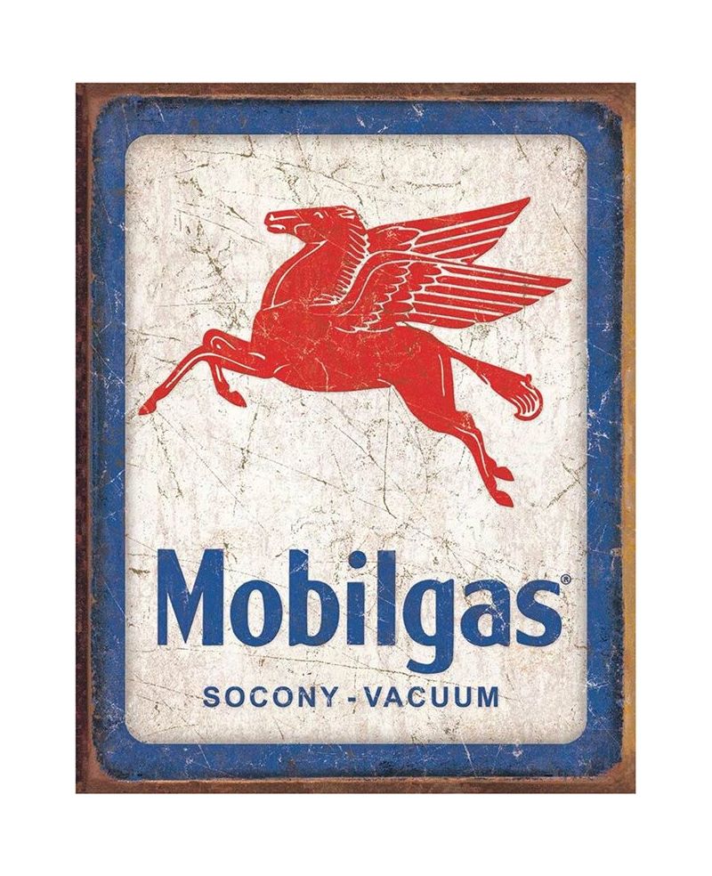 Plechová cedule Mobilgas Pegasus 32 cm x 40 cm