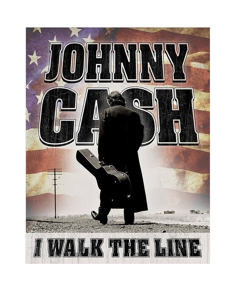 Tablica metalowa Johnny Cash - Walk the Line 32 cm x 40 cm