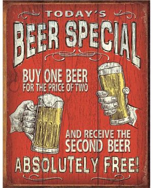 Tablica metalowa Todays Beer Special 40 cm x 32 cm