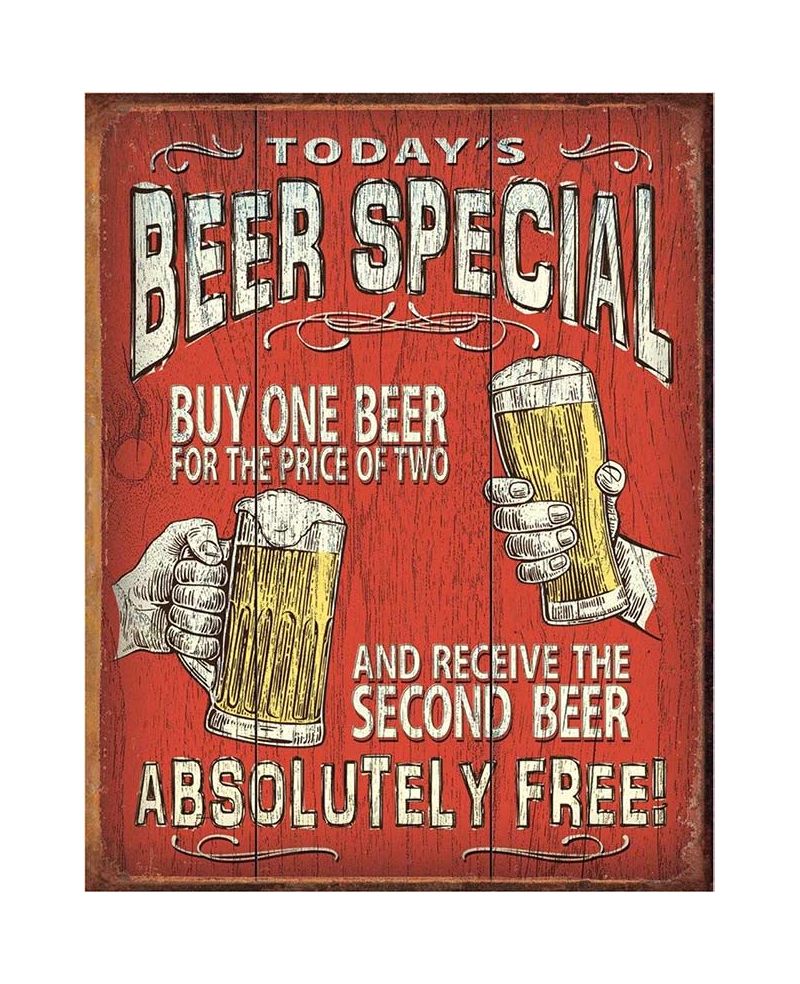 Tablica metalowa Todays Beer Special 40 cm x 32 cm