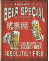 Tablica metalowa Todays Beer Special 40 cm x 32 cm